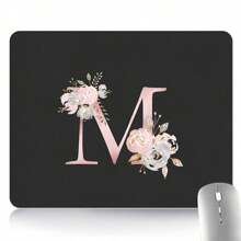 1个A-Z方形鼠标垫，粉色字母图案，电脑鼠标垫，笔记本鼠标垫，办公桌垫，平板电脑垫，返校季游戏鼠标垫，桌面配件，办公用品，办公桌配件，鼠标垫，桌面鼠标垫 - 彩色 - 查看 28