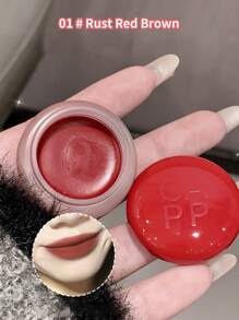 Cappuvini 1 件装哑光保湿唇颊两用有色润唇膏，持久防脱色，自然日常色调 - 紅棕色 - 查看 2