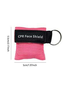 1 Pc Multi Color Optional CPR Emergency Mask Portable Keychain With One-Way Valve Breathing Mask First Aid Rescue Emergency Kit Disposable CPR Mask Face Shield First Aid Mask - Multicolor - View 10