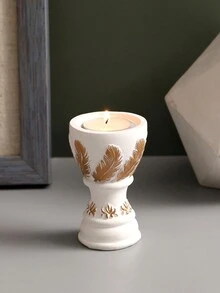 1 件树脂创意羽毛/布袋形状装饰，适用于家居装饰、节日装饰、客厅门厅书房工作室桌面装饰烛台 - 彩色 - 查看 2