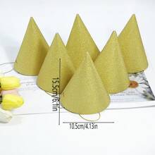 1set/1pc/3pcs/6pcs Assembled Party Hats For Birthday, Halloween, Christmas, Glitter Paper Hats,Christmas