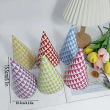 1set/1pc/3pcs/6pcs Assembled Party Hats For Birthday, Halloween, Christmas, Glitter Paper Hats,Christmas