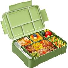 1PC Leak Proof Bento Lunch Box, 6 Compartment Bento Lunch Box For Kids, 1330ML Bento Lunch Container For Adults And Kids, Large Size, Easy To Clean, Kids Lunch Box,Microwave, Dishwasher And Freezer Are Available(Two Styles Are Sent Randomly) - 1 Item - View 18