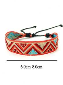Mới Vintage Handmade Vòng Tay Dệt Cho Nữ, Nhiều Màu Sắc Boho Hippie Vải In Hình Phụ Kiện Vòng Tay - Ngôi sao - Xem 17