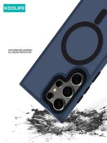 Ốp lưng iPhone cho nam Koolife 1 chiếc Ốp lưng điện thoại bảo vệ dày 2 trong 1 có khả năng hấp thụ từ tính, sạc không dây, PC + TPU mờ, tương thích với Samsung Galaxy S22/S22plus/S22Ultra/S23/S23Plus/S23Ultra/S24/S24Plus/S24Ultra, chống sốc và chống rơi - Màu xanh hải quân - Xem 6