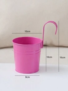 1 件金属铁悬挂花盆，阳台花盆带可拆卸挂钩，壁挂式水桶，多肉植物篮，适用于户外花园盆栽 - 彩色 - 查看 18