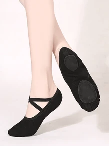 Women Thickened Comfortable And Breathable Canvas Dance Shoes, Soft Soles Ballet Shoes, Yoga Shoes, Dance Practice Shoes, Slip-On Flats, Indoor Slippers