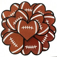 12pcs/Set Sports Lover Love Football Cute Embroidered Patch Funny Ironed-On Embroidered Applique DIY Accessory For Clothes Backpack Shoes Ironing Repair Patch - Multicolor - View 5
