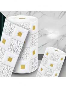 70厘米x2米 3D砖墙贴纸 DIY自粘装饰泡沫防水墙面覆盖墙纸 适用于电视背景儿童客厅 - 彩色 - 查看 16