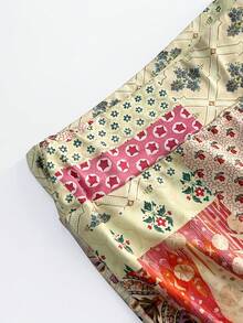 时尚休闲度假风优雅女士百搭修身外套，适合外出、居家、旅游、工作，新款秋冬女士休闲花卉拼接宽松裤