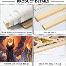 BAEMEFLE Vintage Middle-Earth Travel Poster, Solid Color Pattern, Map Theme, High-Quality Art Print, Suitable For Travelers Home Decor Series - Multicolor - View 10