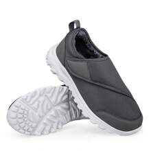 Men's Sports Shoes, Widened Hook And Loop Adjustable, Lightweight & Plush Lining Casual Shoes, Warm For Winter