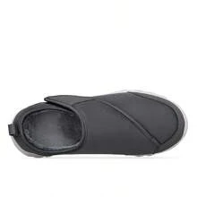 Men's Sports Shoes, Widened Hook And Loop Adjustable, Lightweight & Plush Lining Casual Shoes, Warm For Winter