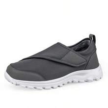 Men's Sports Shoes, Widened Hook And Loop Adjustable, Lightweight & Plush Lining Casual Shoes, Warm For Winter