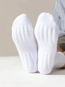 5双男士加厚羊毛中筒袜，适合日常穿着、居家穿着、跑步、健身、篮球等运动，四季皆宜，尤其适合圣诞节和冬季寒冷环境。 - 白色 - 查看 8
