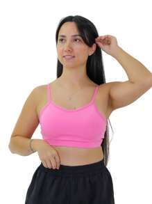 KIT 2 Women's Spaghetti Strap Top Gym Open Back Naked Gym - Baby Pink - View 4