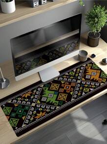 1 件几何图案橡胶游戏鼠标垫适用于台式电脑/笔记本电脑、办公室使用 - 紅色 - 查看 8