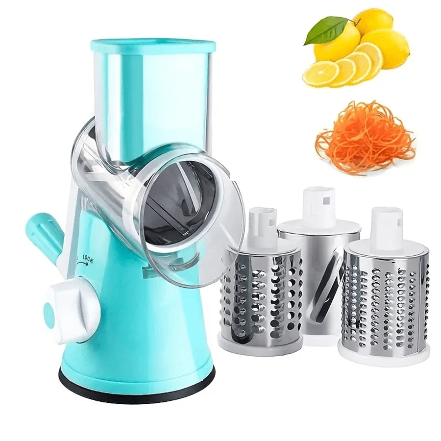 1件套，多功能3合1蔬菜切片机，多功能水果切片机，台式滚筒刷，手动食物磨碎机，滚筒蔬菜磨碎机，蔬菜切片机，土豆磨碎机，家用土豆切碎机，厨房用品，厨房小工具