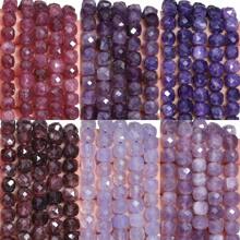 20-22pcs/Pack 7-8mm Faceted Cube Shape Beads Purple Color Loose Beads For Jewelry Making Diy Accessories Slight Color Difference - Faceted 7-8mm Purple Stone - View 1