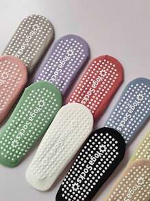 1 双普拉提防滑袜，女士普拉提防滑袜，粘性瑜伽分趾袜，带防滑功能，适合普拉提、瑜伽和跑步、健身房、秋季 - 白色 - 查看 2