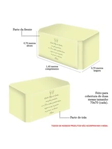 Tablecloth Cover Table Decoration 3d Sublimated Fabric Wear Easy Baptism 0.70Lx1.40H - 命名為FTM-044 - 查看 3