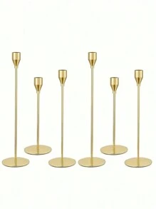 Holiday Birthday Candlestick Metal Ornaments Light Luxury Candle Lamp Home Western Romantic Wedding Candlelight Evening Dining Props Candle Iron Candlestick Candle Cup Living Room Decoration Romantic Warm Ornaments Halloween,Spooky,Autumn,Festival,Holiday ,Winter,Holiday,Festival,Gifts Graduation