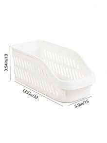 1pc Cabinet Under Sink Mesh Storage Basket Organizer For Kitchen - White - View 8