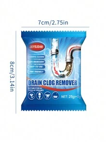 Drain Clogged Removal Powder, Toilet And Kitchen Sink Unclogging Cleaner, Deodorize And Unblock Pipes, Plumbing Clearing Tool - Powdery - View 8