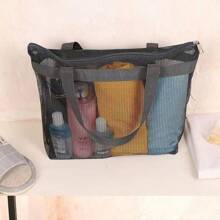 Bolsa de malla multibolsillo, bolsa de almacenamiento portátil para viajes, bolsa de baño portátil, bolsa de playa de poliéster - Multicolor - Ver 6