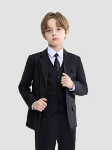 Conjunto de terno cavalheiro 2 peças Tween Boy, uniforme escolar casual para crianças mais velhas, ocasião formal