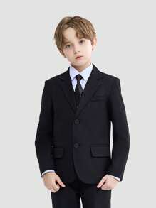 Conjunto de terno cavalheiro 2 peças Tween Boy, uniforme escolar casual para crianças mais velhas, ocasião formal