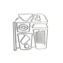 WUPARRSS 1 件新款冰淇淋装饰创意手工 DIY 金属切割模具，优质碳钢压花切割刀模具纸板生产，适用于剪贴簿、相册框架、卡片、信封、邀请函、蜡烛灯箱、压花纸、手工创意优秀创意设计切割模具用于制作、生日派对庆祝等节日礼物、爱情、友谊、祝福和装饰 - 銀色 - 查看 13