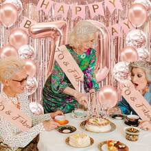 70Th Birthday Decorations For Women, Rose Gold 70Th Birthday Banner, Crown, Sash, Cake Topper And Number Balloon, Happy 70Th Birthday Party Decorations, 70Th Birthday Gifts For Women Decorations - Trending, Best Seller, New Arrival, Party Supplies, Elegant Decor, Party Decoration, Wedding & Birthday - Multicolor - Ver 6