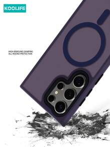 Handyhalter Koolife 1 Stück mattierte PC+TPU 2-in-1 Magnetische Sprühphonehülle mit stoßfestem verstärktem Schutz, kompatibel mit Samsung Galaxy S22/S22plus/S22Ultra/S23/S23Plus/S23Ultra/S24/S24Plus/S24Ultra