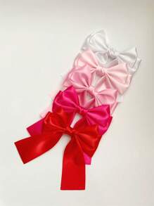 Set de 5 horquillas decoradas con moños para mujeres, accesorios de temporada, aptos para uso diario, atuendos de campus, regalo para novia, regalo de temporada de graduación, Día de San Valentín, pinzas para el cabello, pasadores para el cabello - Multicolor - Ver 11