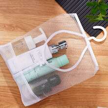 1PC Mesh Hanging Organizer For Bathroom: Plastic, Wall-Mounted, 1 Shelf, Bathroom Storage - Multicolor - View 5