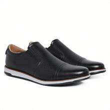 Men's Casual Elastic Shoe - 7220 - 黑色 - 查看 3