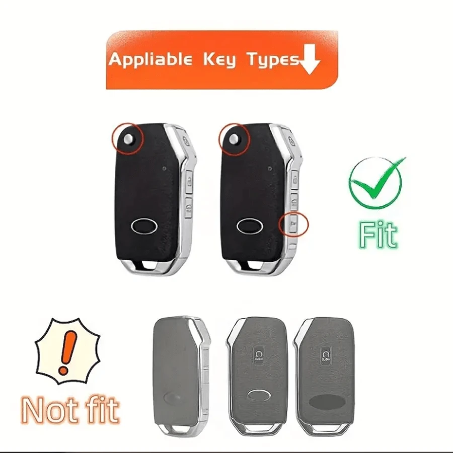HIBEYO Étui de clé Intelligent en Cuir pour Kia Sportage GT Stinger Sorento Soul Rio Optima NIRO Forte Ceed Porte-clés télécommande Noir