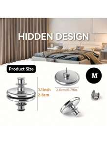 1/3/5/10 pares de sujetadores magnéticos para cortinas de tamaño mediano, anillos magnéticos resistentes para cortinas para reducción de ruido, fácil instalación sin herramientas