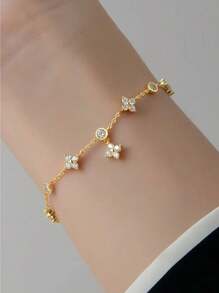 1 Pc Simple Cute Fashion Exquisite Honeysuckle Chain Bracelet Suitable For Ladies Girlfriend Birthday Jewelry Gift Holiday