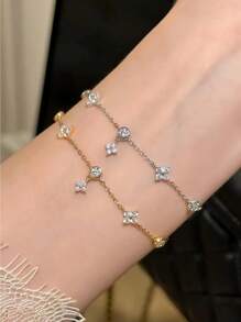 1 Pc Simple Cute Fashion Exquisite Honeysuckle Chain Bracelet Suitable For Ladies Girlfriend Birthday Jewelry Gift Holiday