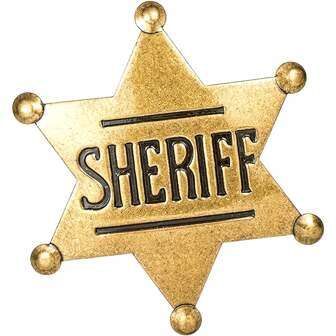 Sheriff's Badge, Cowboy Party Decoration Badge, The Best Holiday Party Gift For Friends,Christmas