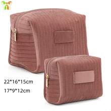 1pc Large Capacity Velvet Makeup Bag, 4-Colors Available, Portable Skincare Cosmetics Storage Organizer Makeup Organizer Makeup Storage Bag Mini Pouch Travel Small Makeup Case Accessories Make Up Holder Brush Bag Make Up Container Cosmetic Bag Travel Essentials Ladies Accessories Travelling Stuff Makeup Bags Makeup Pouch Make Up Pouch