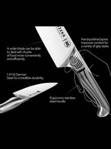 WIZEKA Kitchen Knife Set With Block,15PCS German Stainless Steel Knife Block Set,One-Piece Design Knives Set For Kitchen, Professional Knife Set With Built-In Sharpener,Starry Sky Series - 15-piece set - View 7