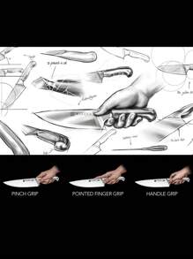 WIZEKA Kitchen Knife Set With Block,15PCS German Stainless Steel Knife Block Set,One-Piece Design Knives Set For Kitchen, Professional Knife Set With Built-In Sharpener,Starry Sky Series - 15-piece set - View 4