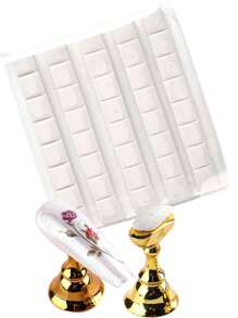 白色美甲粘土凝胶，可重复使用且粘性好，非常适合美甲练习展示架，假指甲设计工具，用于美甲沙龙DIY和练习美甲的假指甲，美甲用品，美甲工具，美甲工具，返校，指甲，用于按压指甲的美甲工具