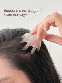 1pc Wide Tooth Massage Comb, Cute Octopus Shape Resin Material, Smooth Round Teeth Relaxing Scalp, 4 Color Options,Hair Brush,Comb,Hair Tools,Hair Products And Accessories For Barber Salon Beauty Travel Essentials
