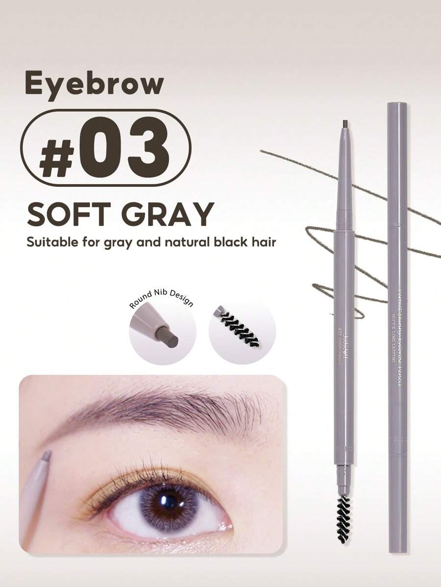 JUDYDOLL SKINNY EYEBROW PENCIL 0.07g Waterproof Long-Lasting Non-Smudge Natural Eyebrow Pencil, Suitable For Beginners, Important Occasions, Gifting, New And Unique Product, Wedding Essentials, Wedding Guest, Bachelorette Party, Elegant Makeup, Natural Everyday Makeup, Cute Makeup, Bold Color Makeup, Date Makeup