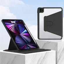 360° Rotation Case Compatible With  IPad Case Air 1 2 3 4 5 Pro 11 6th 7th 8th 9th Gen Case Cover With Pencil Holder Folding Stand Acrylic Transparent - Black - View 26