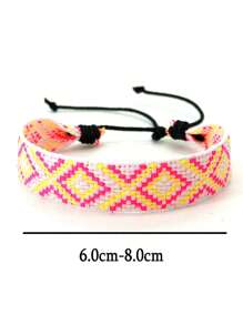 Mới Vintage Handmade Vòng Tay Dệt Cho Nữ, Nhiều Màu Sắc Boho Hippie Vải In Hình Phụ Kiện Vòng Tay - Ngôi sao - Xem 19